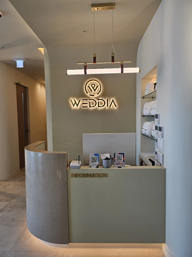 여수 결혼전관리 WEDDIA 리셉션 데스크 - 웨디아 여수웅천점